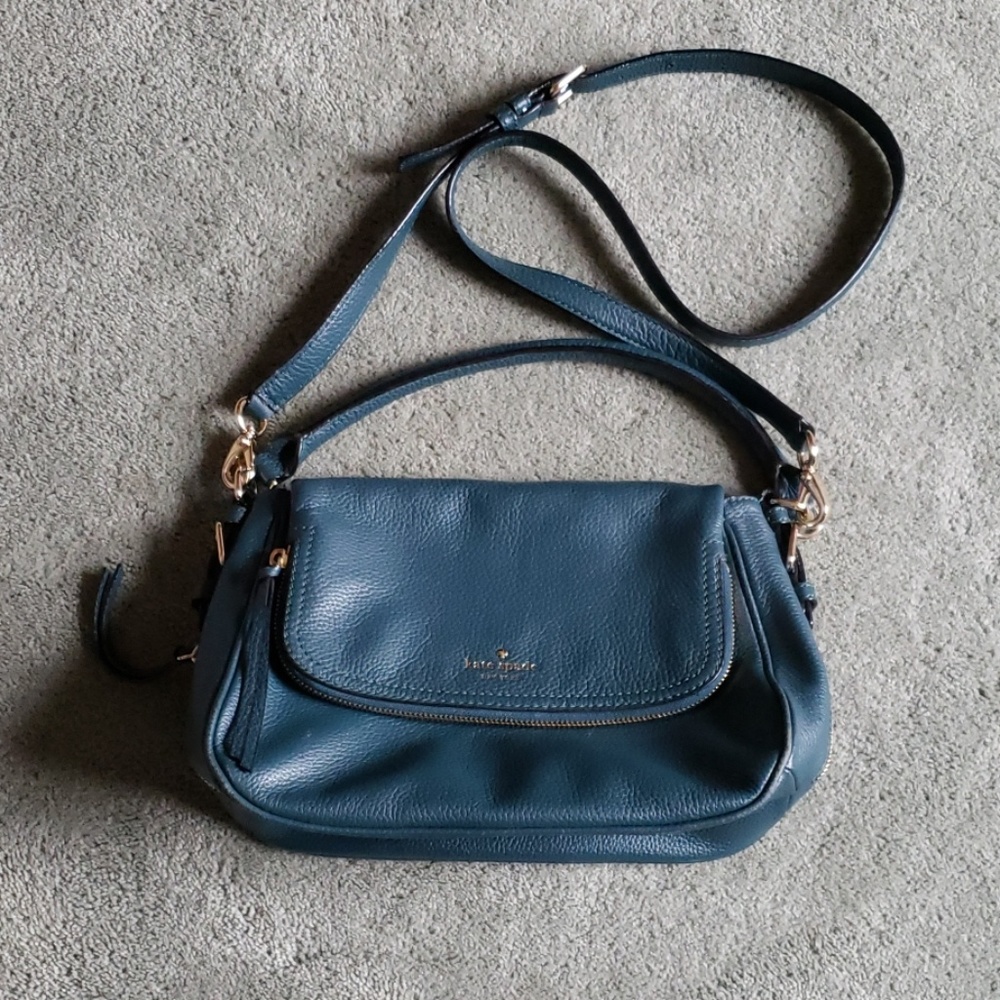 EUC Kate Spade dark teal handbag